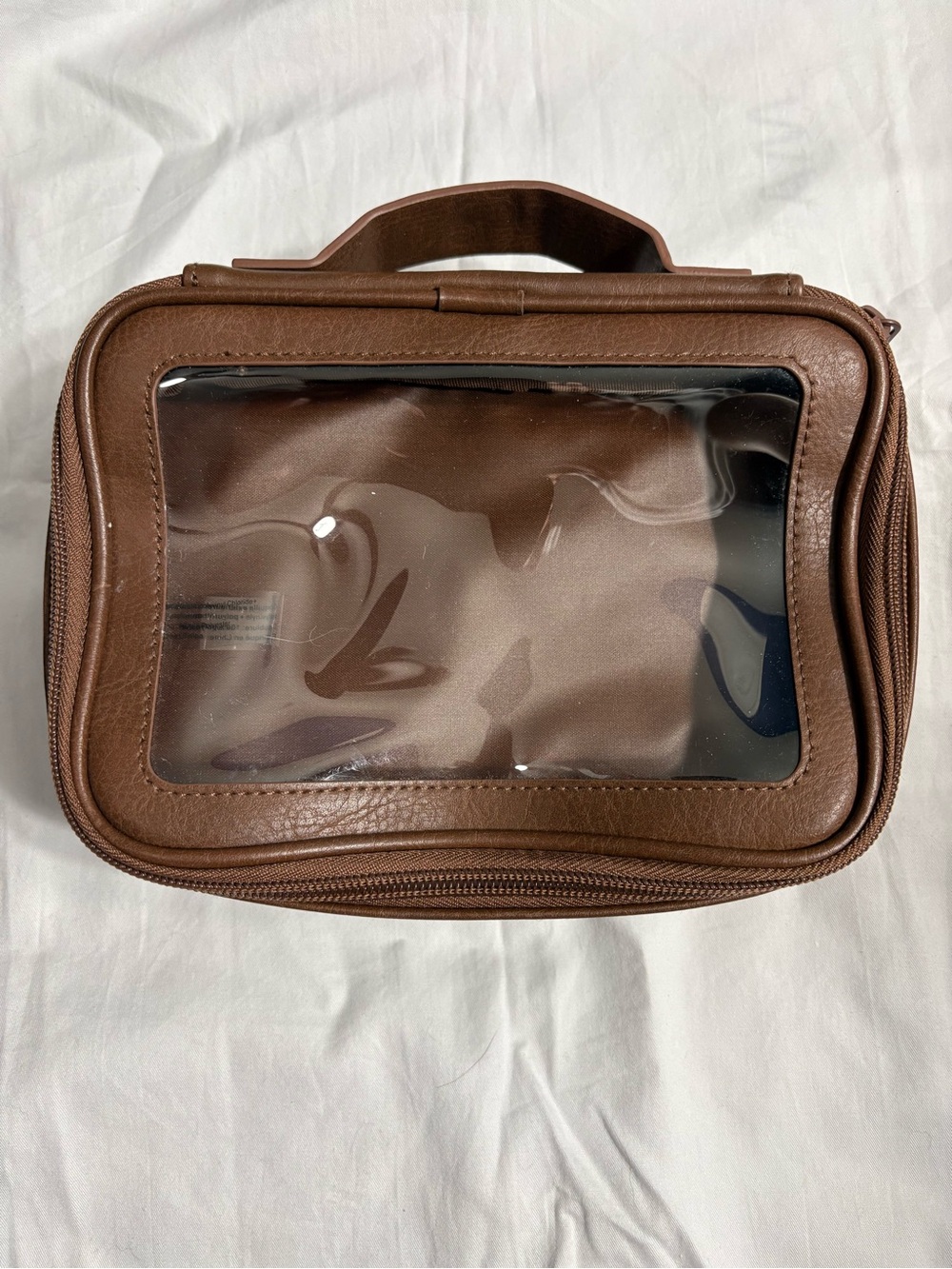 BEIS Brown Clear-Window Men’s Travel Toiletry Bag